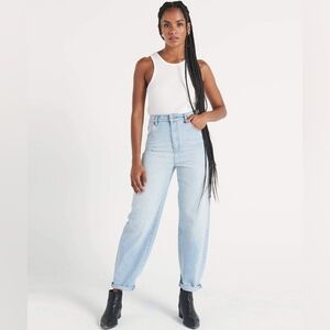 ROLLA'S  Genie Baloon Wide Leg Barrel High Waist Women's Light Blue Jeans 27